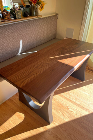 Solid Walnut Wood Dining Table for 4