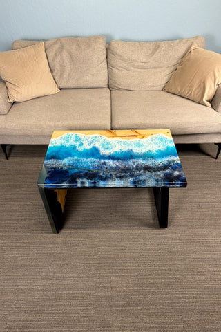 Waterfall Coffee Table with Ocean Resin River