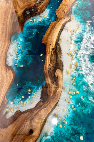 Live Edge Epoxidharztisch
