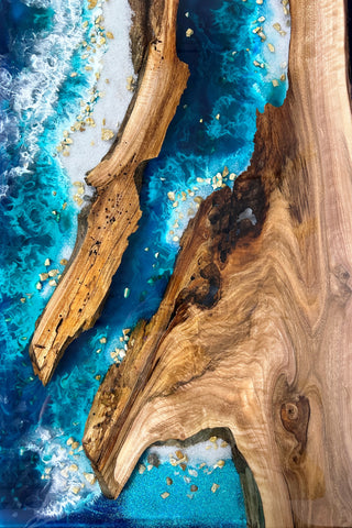 Live Edge Epoxidharztisch