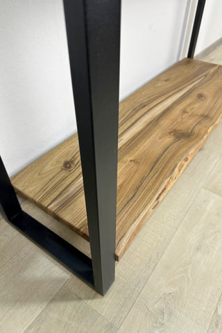 Accent Epoxy River Console Table With Shelf