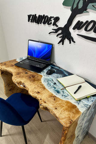 Wasserfall-Ozean-Kunstwerk-Schreibtisch