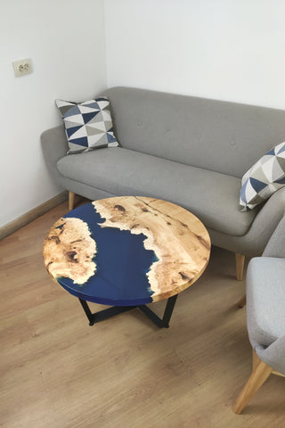 Maple Coffee Table with Epoxy