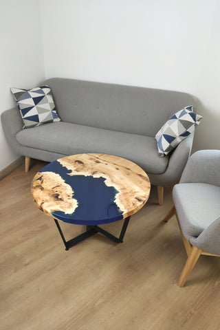 Maple Coffee Table with Epoxy