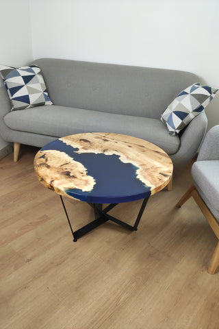 Maple Coffee Table with Epoxy