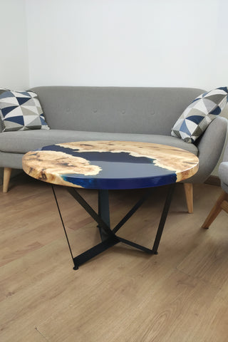 Maple Coffee Table with Epoxy
