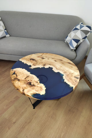 Maple Coffee Table with Epoxy