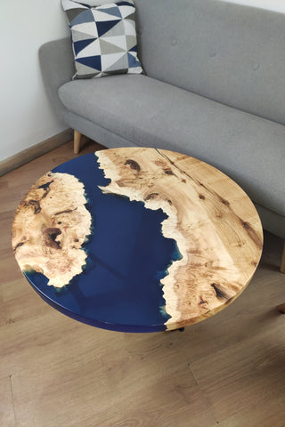 Maple Coffee Table with Epoxy