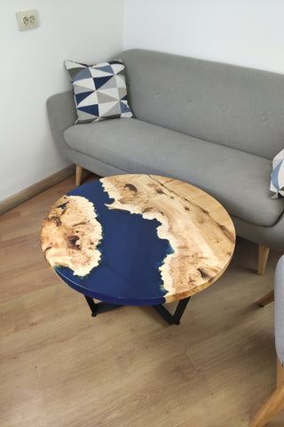 Maple Coffee Table with Epoxy