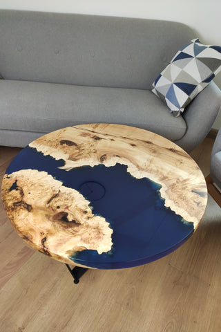 Maple Coffee Table with Epoxy
