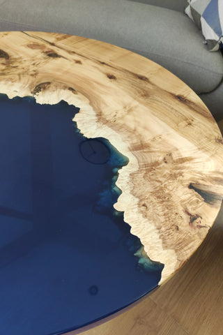 Maple Coffee Table with Epoxy