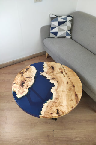 Maple Coffee Table with Epoxy