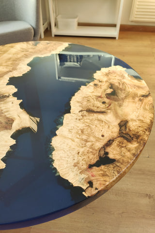 Maple Coffee Table with Epoxy