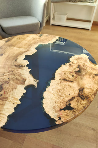 Maple Coffee Table with Epoxy