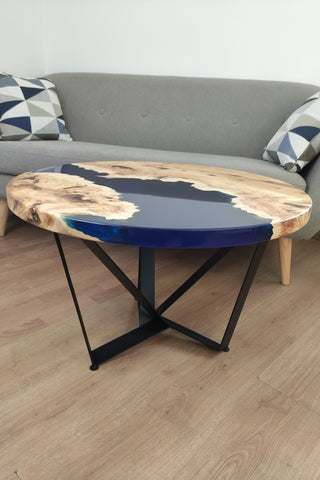 Maple Coffee Table with Epoxy