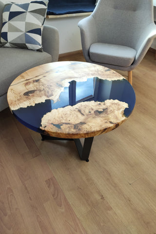 Maple Coffee Table with Epoxy