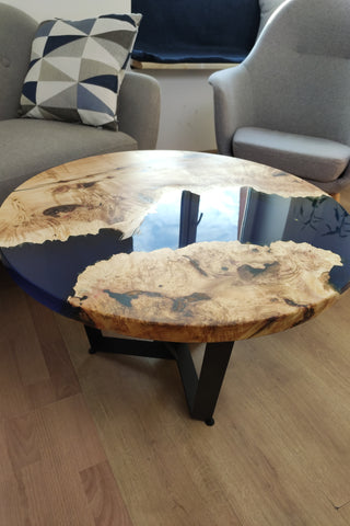 Maple Coffee Table with Epoxy