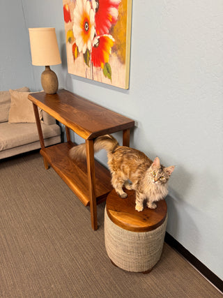 Black Walnut Entryway Table & Console Table with shelf