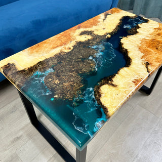Epoxidtisch mit Strandmotiv