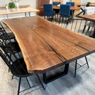 Live Edge 8′ Walnut dining table