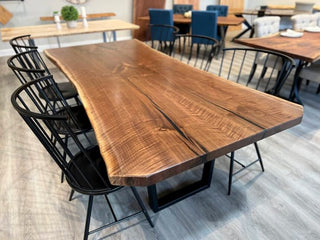 Live Edge 8′ Walnut dining table