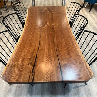 Live Edge 8′ Walnut dining table