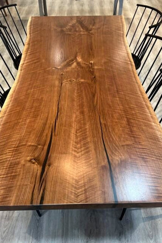 Live Edge 8′ Walnut dining table