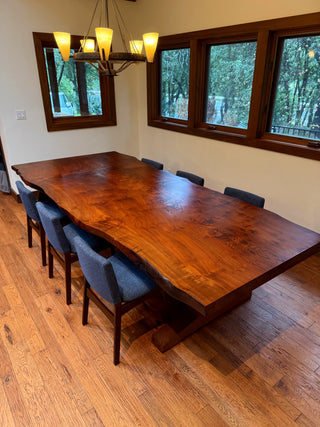 American Redwood Slab Conference table Dining Table