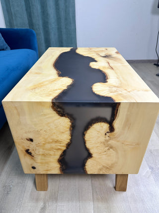 Maple epoxy river sofa table