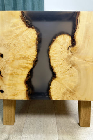 Maple epoxy river sofa table
