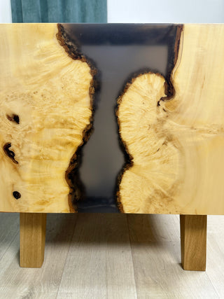 Maple epoxy river sofa table