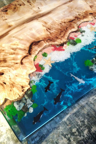 Epoxy Waterfall Coffee Table