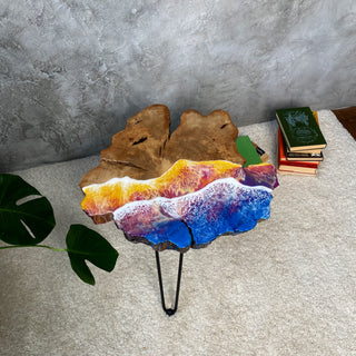 Live Edge Couchtisch mit Epoxidharz