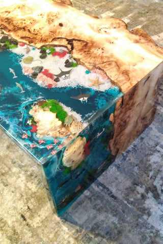 Epoxy Waterfall Coffee Table