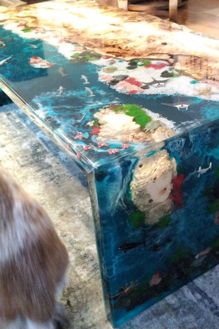 Epoxy Waterfall Coffee Table