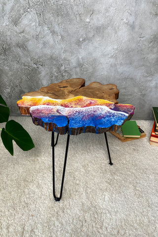 Live Edge Coffee Table with Epoxy
