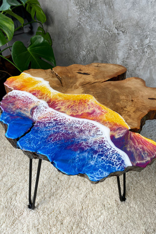 Live Edge Coffee Table with Epoxy
