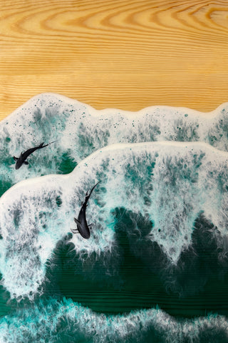 Epoxy Resin Rectangular Dining Table