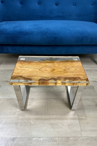 Coffee Table in Light Oak with Epoxy Resin