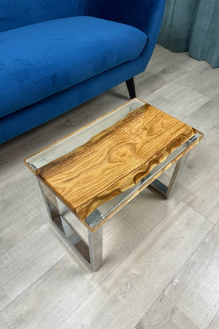 Coffee Table in Light Oak with Epoxy Resin