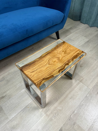 Coffee Table in Light Oak with Epoxy Resin