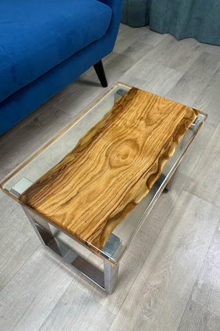 Coffee Table in Light Oak with Epoxy Resin