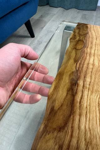 Coffee Table in Light Oak with Epoxy Resin
