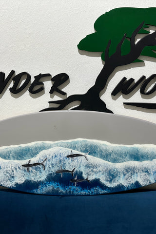 Ocean surfboard wall art