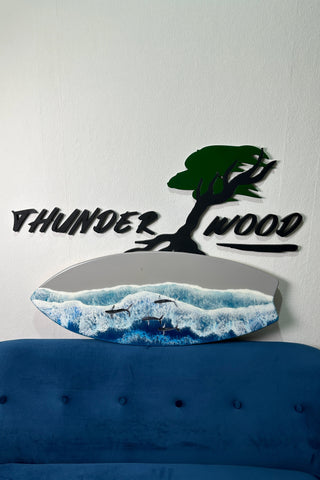 Ocean surfboard wall art