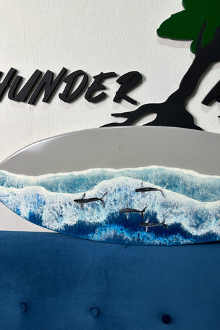 Ocean surfboard wall art