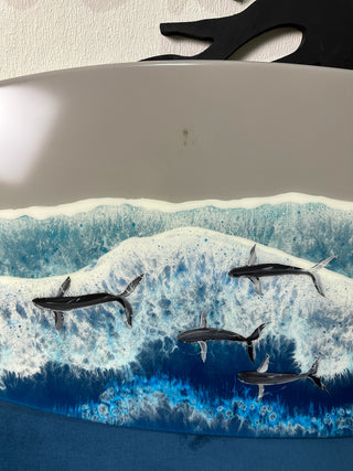 Ocean surfboard wall art