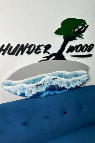 Ocean surfboard wall art