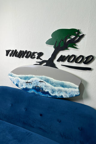 Ocean surfboard wall art