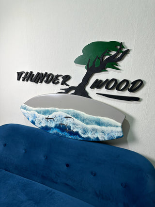 Ocean surfboard wall art
